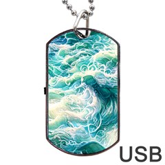 The Endless Sea Dog Tag Usb Flash (one Side) by GardenOfOphir