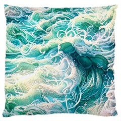 The Endless Sea Standard Premium Plush Fleece Cushion Case (one Side) by GardenOfOphir