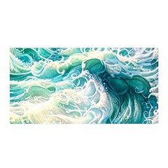 The Endless Sea Satin Wrap 35  X 70  by GardenOfOphir