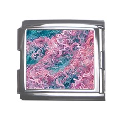 Ocean Waves In Pink Ii Mega Link Italian Charm (18mm) by GardenOfOphir