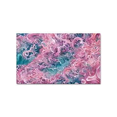 Ocean Waves In Pink Ii Sticker (rectangular) by GardenOfOphir