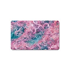 Ocean Waves In Pink Ii Magnet (name Card) by GardenOfOphir