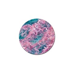 Ocean Waves In Pink Ii Golf Ball Marker by GardenOfOphir