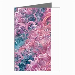 Ocean Waves In Pink Ii Greeting Cards (pkg Of 8) by GardenOfOphir