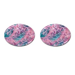 Ocean Waves In Pink Ii Cufflinks (oval) by GardenOfOphir