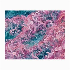 Ocean Waves In Pink Ii Small Glasses Cloth (2 Sides) by GardenOfOphir