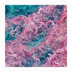 Ocean Waves In Pink Ii Medium Glasses Cloth by GardenOfOphir