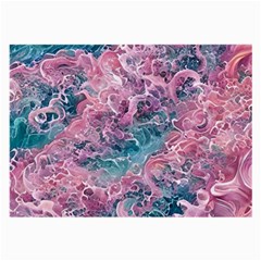 Ocean Waves In Pink Ii Large Glasses Cloth by GardenOfOphir