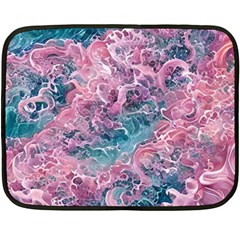 Ocean Waves In Pink Ii One Side Fleece Blanket (mini) by GardenOfOphir