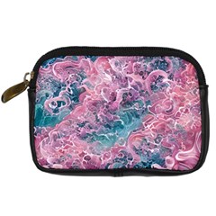 Ocean Waves In Pink Ii Digital Camera Leather Case