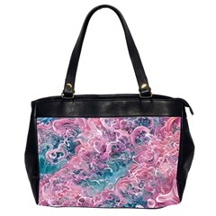 Ocean Waves In Pink Ii Oversize Office Handbag (2 Sides) by GardenOfOphir