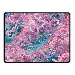 Ocean Waves In Pink Ii One Side Fleece Blanket (small) by GardenOfOphir