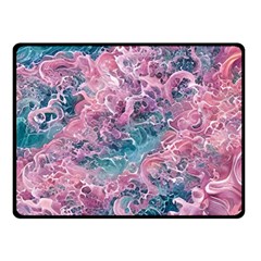 Ocean Waves In Pink Ii Fleece Blanket (small) by GardenOfOphir