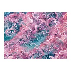 Ocean Waves In Pink Ii Premium Plush Fleece Blanket (mini) by GardenOfOphir