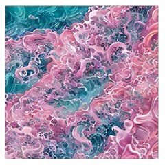 Ocean Waves In Pink Ii Square Satin Scarf (36  X 36 ) by GardenOfOphir