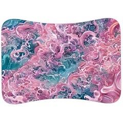 Ocean Waves In Pink Ii Velour Seat Head Rest Cushion by GardenOfOphir