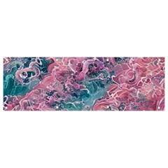 Ocean Waves In Pink Ii Banner And Sign 9  X 3  by GardenOfOphir