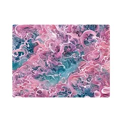 Ocean Waves In Pink Ii One Side Premium Plush Fleece Blanket (mini)