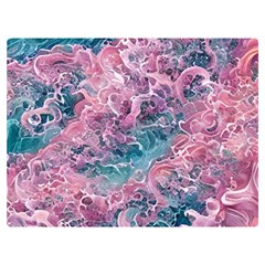 Ocean Waves In Pink Ii Premium Plush Fleece Blanket (extra Small)