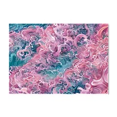 Ocean Waves In Pink Ii Crystal Sticker (a4)