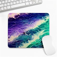 Pastel Hues Ocean Waves Large Mousepad by GardenOfOphir