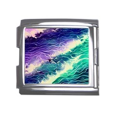 Pastel Hues Ocean Waves Mega Link Italian Charm (18mm) by GardenOfOphir