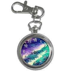 Pastel Hues Ocean Waves Key Chain Watches by GardenOfOphir