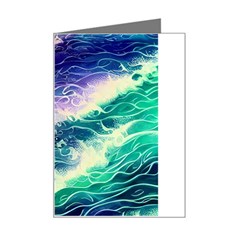 Pastel Hues Ocean Waves Mini Greeting Card by GardenOfOphir