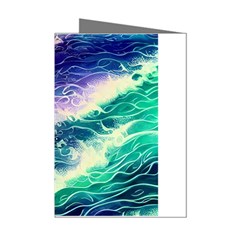 Pastel Hues Ocean Waves Mini Greeting Cards (pkg Of 8) by GardenOfOphir