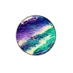 Pastel Hues Ocean Waves Hat Clip Ball Marker Front