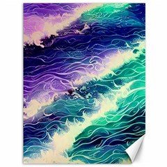 Pastel Hues Ocean Waves Canvas 36  X 48  by GardenOfOphir