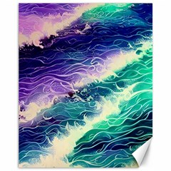 Pastel Hues Ocean Waves Canvas 11  X 14  by GardenOfOphir