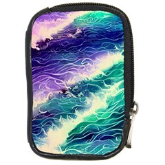 Pastel Hues Ocean Waves Compact Camera Leather Case by GardenOfOphir