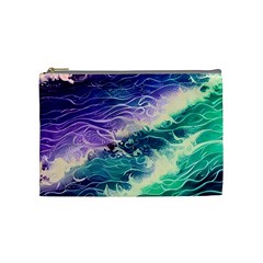 Pastel Hues Ocean Waves Cosmetic Bag (medium) by GardenOfOphir