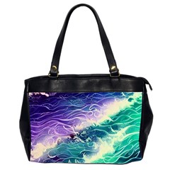 Pastel Hues Ocean Waves Oversize Office Handbag (2 Sides) by GardenOfOphir