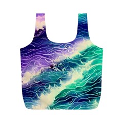 Pastel Hues Ocean Waves Full Print Recycle Bag (m) by GardenOfOphir