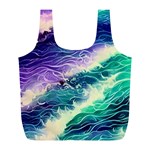 Pastel Hues Ocean Waves Full Print Recycle Bag (L) Front