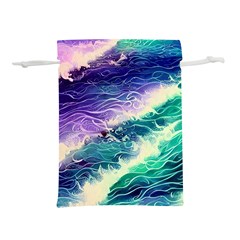 Pastel Hues Ocean Waves Lightweight Drawstring Pouch (s) by GardenOfOphir