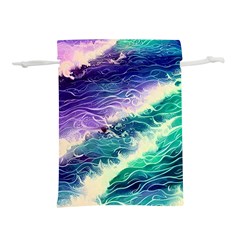 Pastel Hues Ocean Waves Lightweight Drawstring Pouch (l) by GardenOfOphir