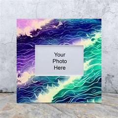 Pastel Hues Ocean Waves White Box Photo Frame 4  X 6  by GardenOfOphir