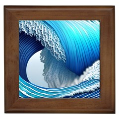 The Power Of The Ocean Framed Tile by GardenOfOphir