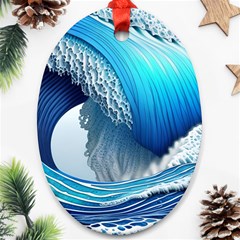 The Power Of The Ocean Ornament (oval) by GardenOfOphir