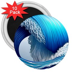 The Power Of The Ocean 3  Magnets (10 Pack)  by GardenOfOphir