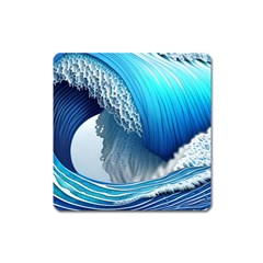 The Power Of The Ocean Square Magnet by GardenOfOphir