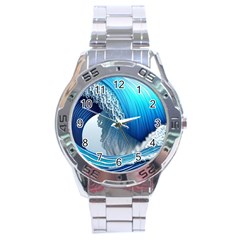 The Power Of The Ocean Stainless Steel Analogue Watch by GardenOfOphir