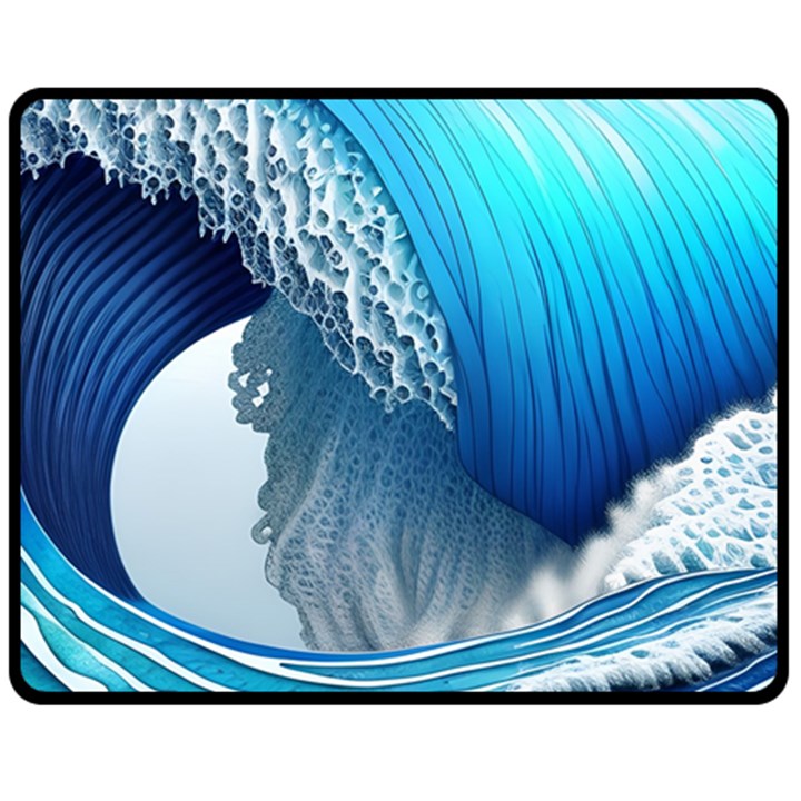 The Power Of The Ocean Fleece Blanket (Medium)