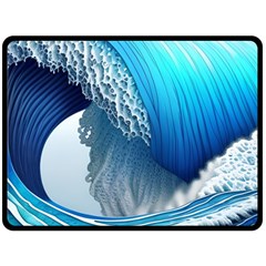 The Power Of The Ocean Fleece Blanket (large) by GardenOfOphir