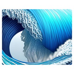 The Power Of The Ocean One Side Premium Plush Fleece Blanket (medium) by GardenOfOphir