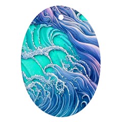 The Beauty Of Waves Ornament (oval) by GardenOfOphir