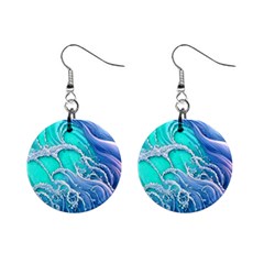 The Beauty Of Waves Mini Button Earrings by GardenOfOphir